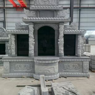 张家界 芝麻灰高档墓碑，土墓，可定制