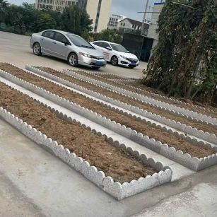 张家界 花边石、花围石、花园石安装效果