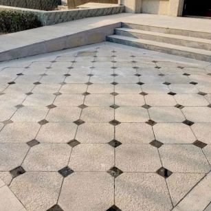 张家界黄金麻花岗岩「地面」石材铺装案例