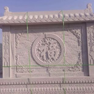 张家界 芝麻白花岗岩屏风，照壁，影壁