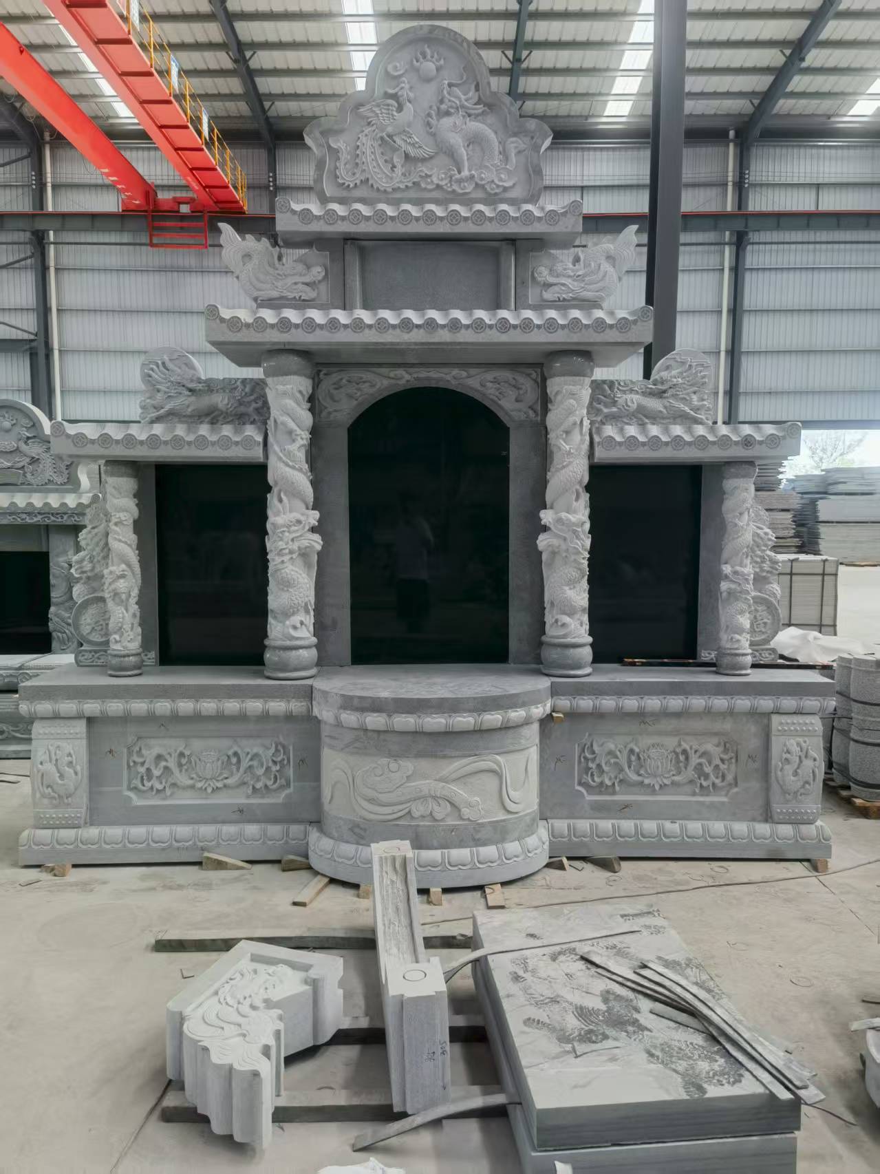张家界 芝麻灰高档墓碑，土墓，可定制