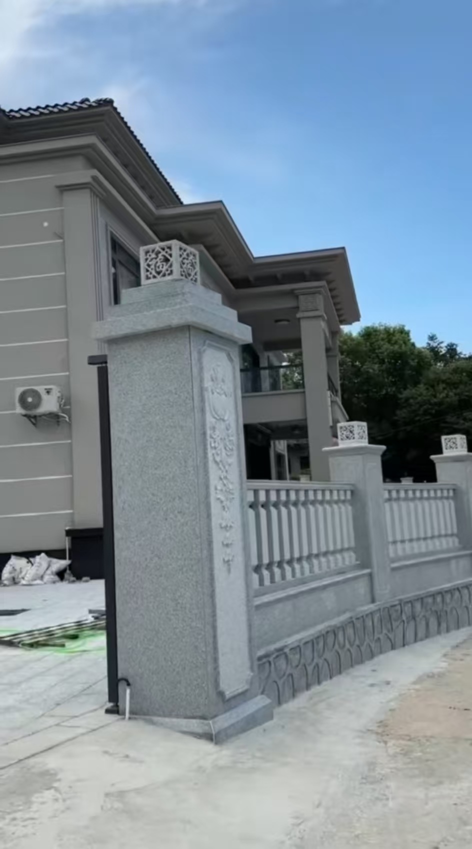 张家界 芝麻白别墅围墙栏杆，私人订制