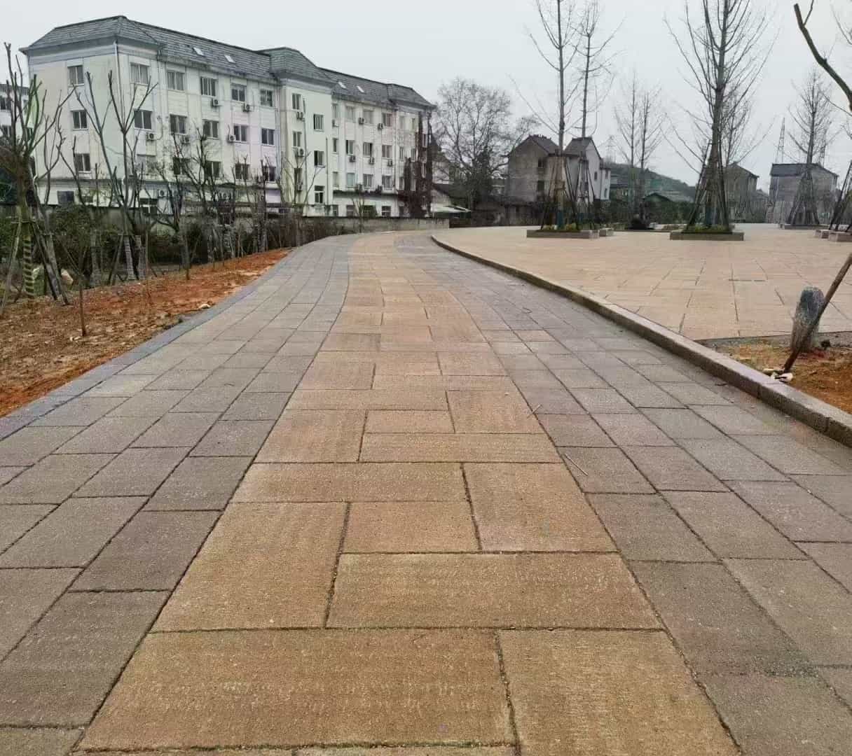张家界仿古石铺装效果